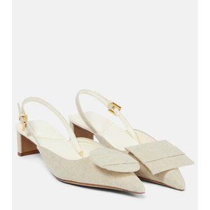 JACQUEMUS Les Chaussures Duelo Mules Heels Light Greige Beige